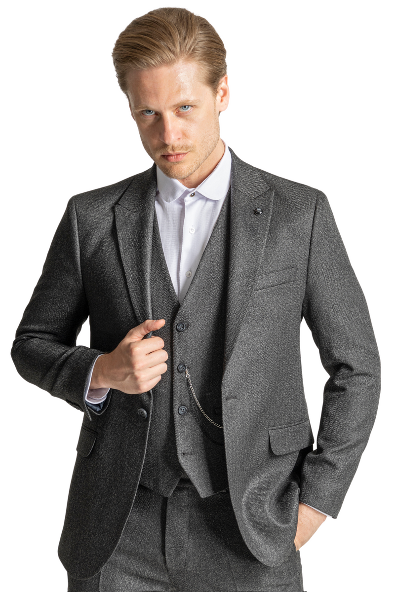 トップス THE SHINZONE HERRINGBONE GILET 34 GRAY THE SHINZONE HERRINGBONE GILET 34 GRAY