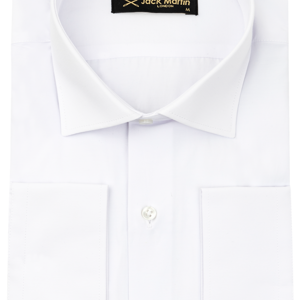 GEORGE - White Slim Fit Dress Shirt Cufflinks