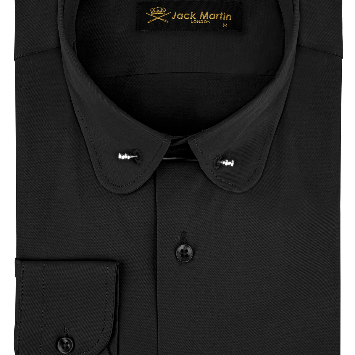 high collar black dress shirt Black Spread High Collar Shirt Gift For Men 2 Buttons On Stiff High Neck Pointed Collar Shirt Kent Windsor Vintage Style Cotton Shirt Collar