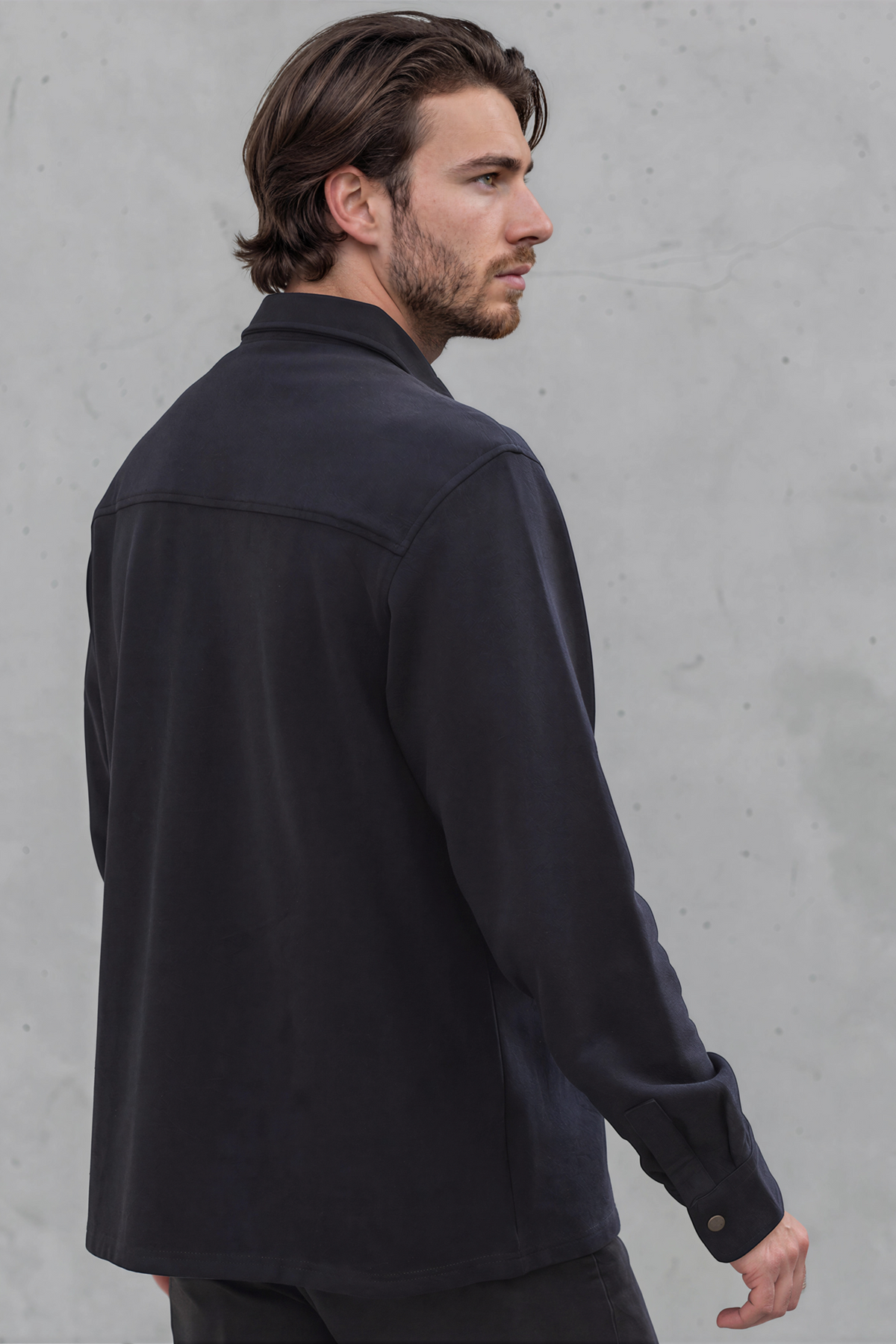 Navy Piqué Overshirt - Jack Martin