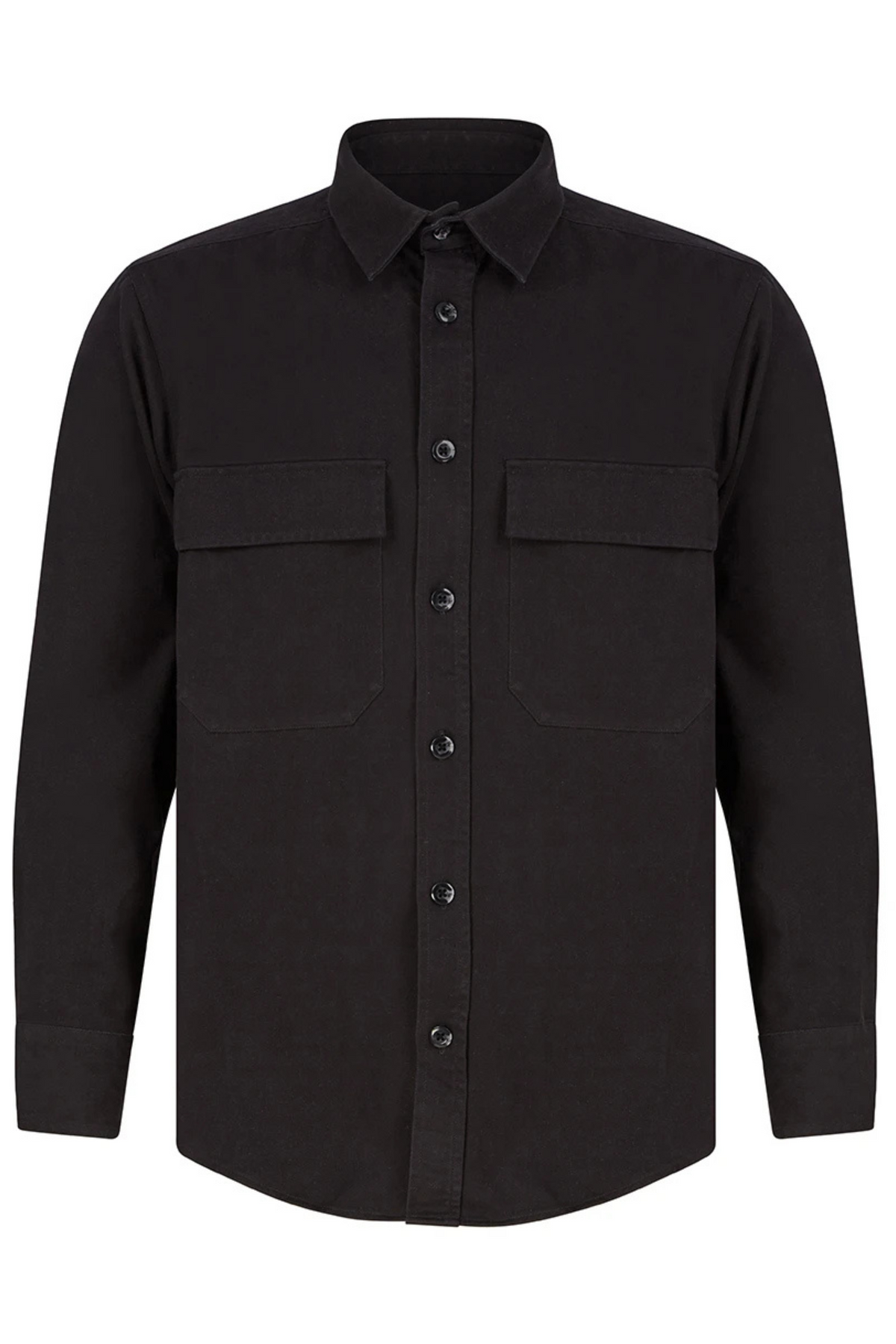 Black Twill Overshirt - Jack Martin