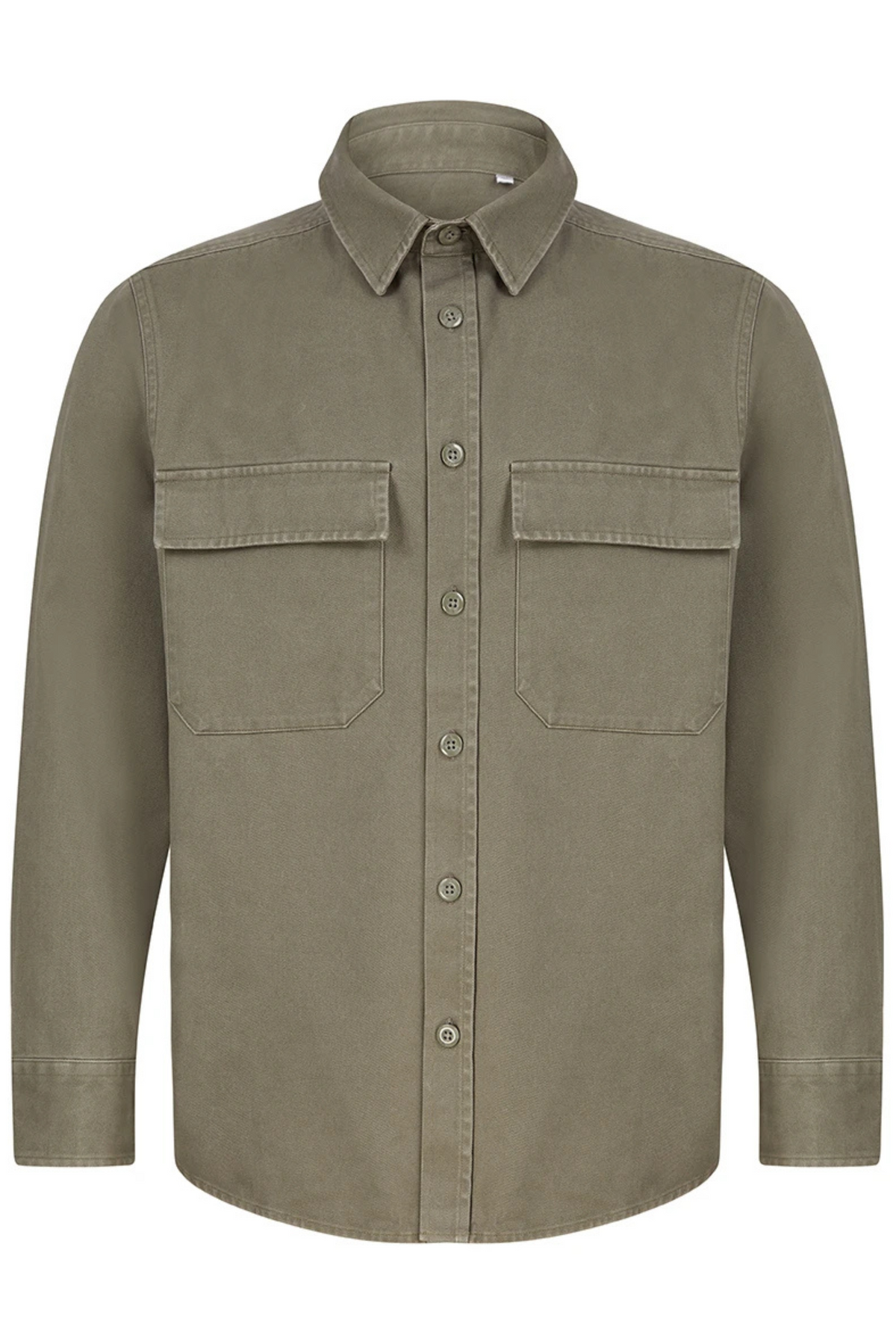 Khaki Twill Overshirt - Jack Martin