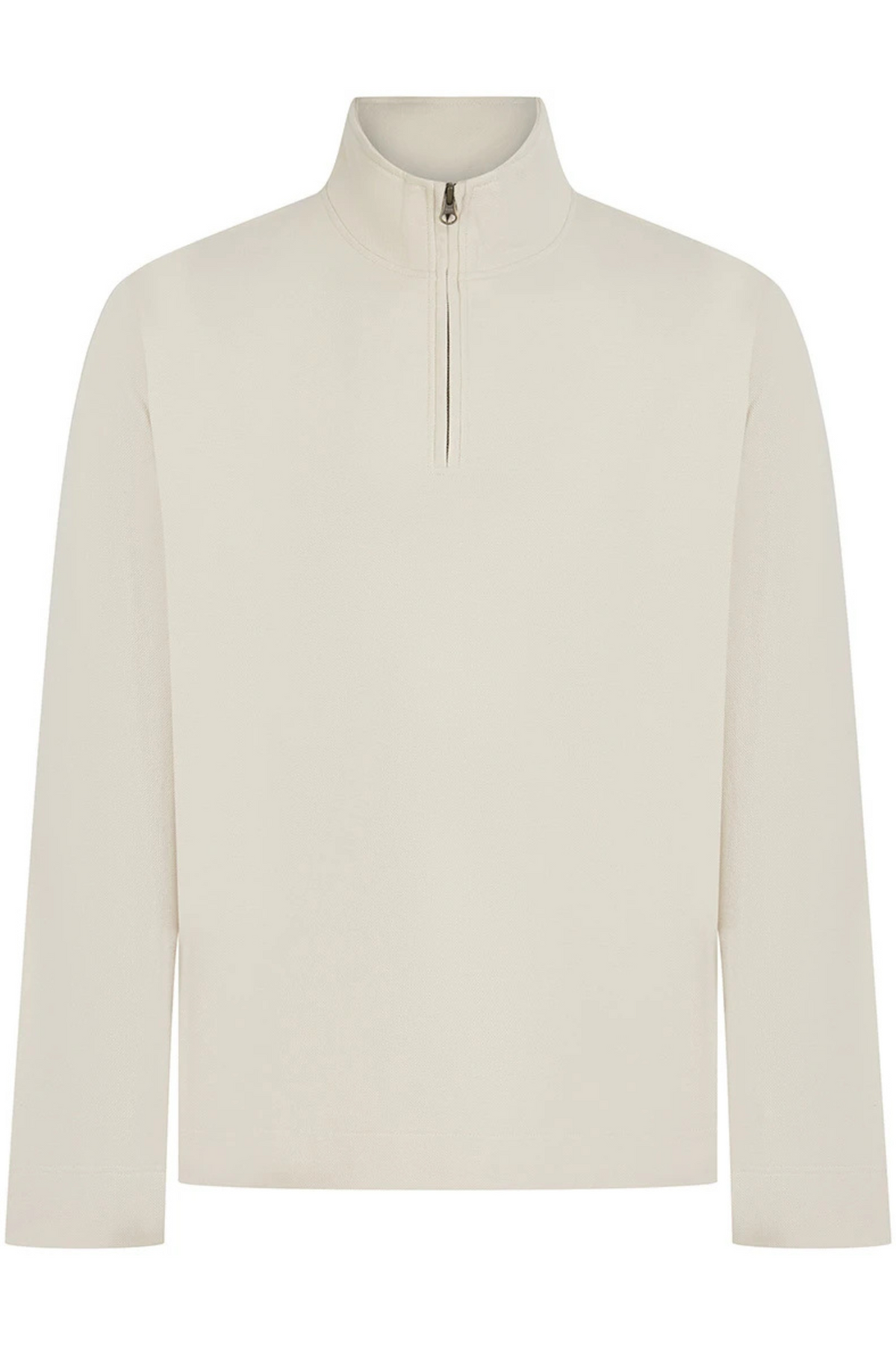 Ecru Piqué Quarter-Zip - Jack Martin