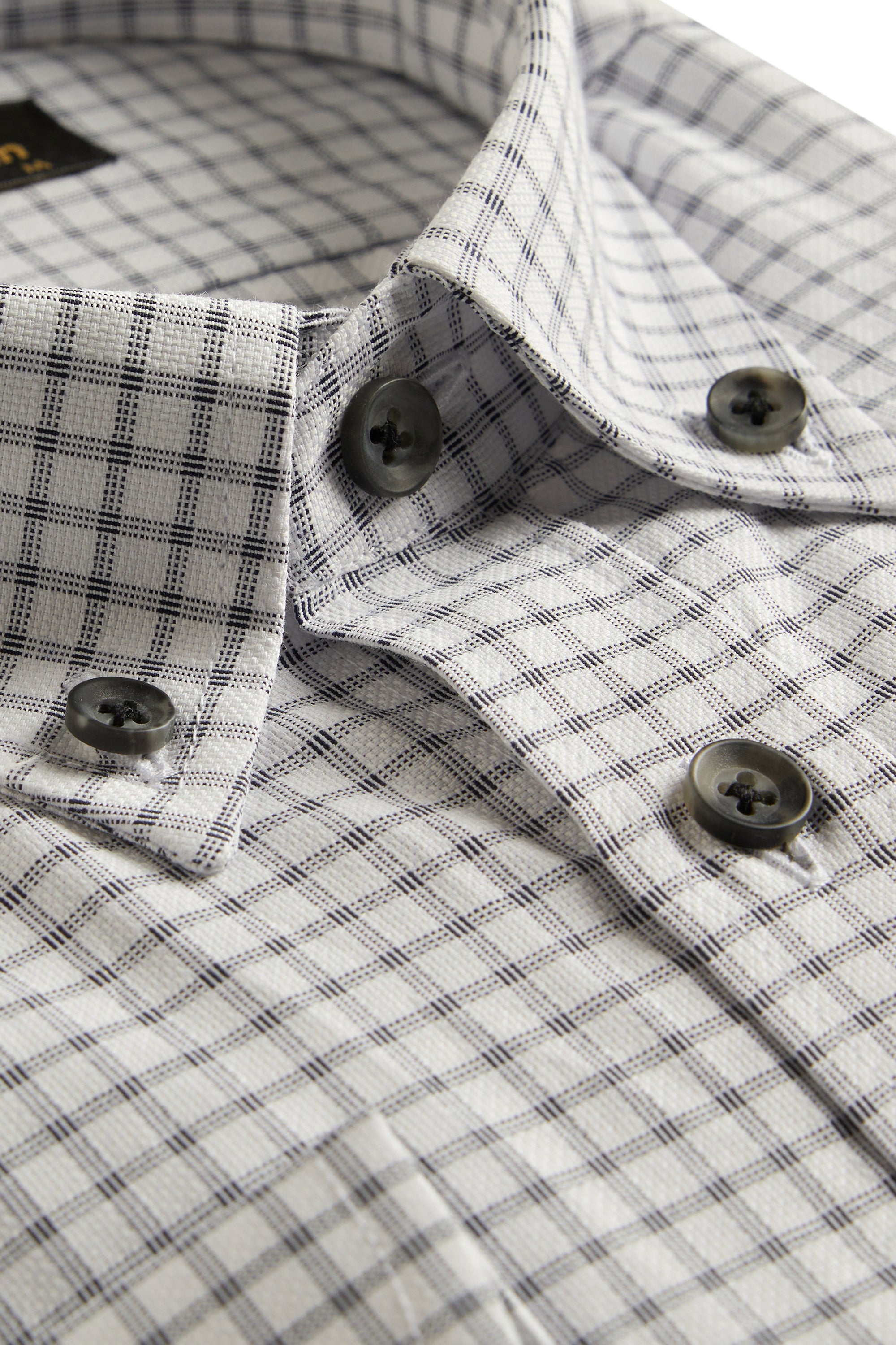 DAVID - Black Check Oxford Button Down Casual Shirt - Jack Martin