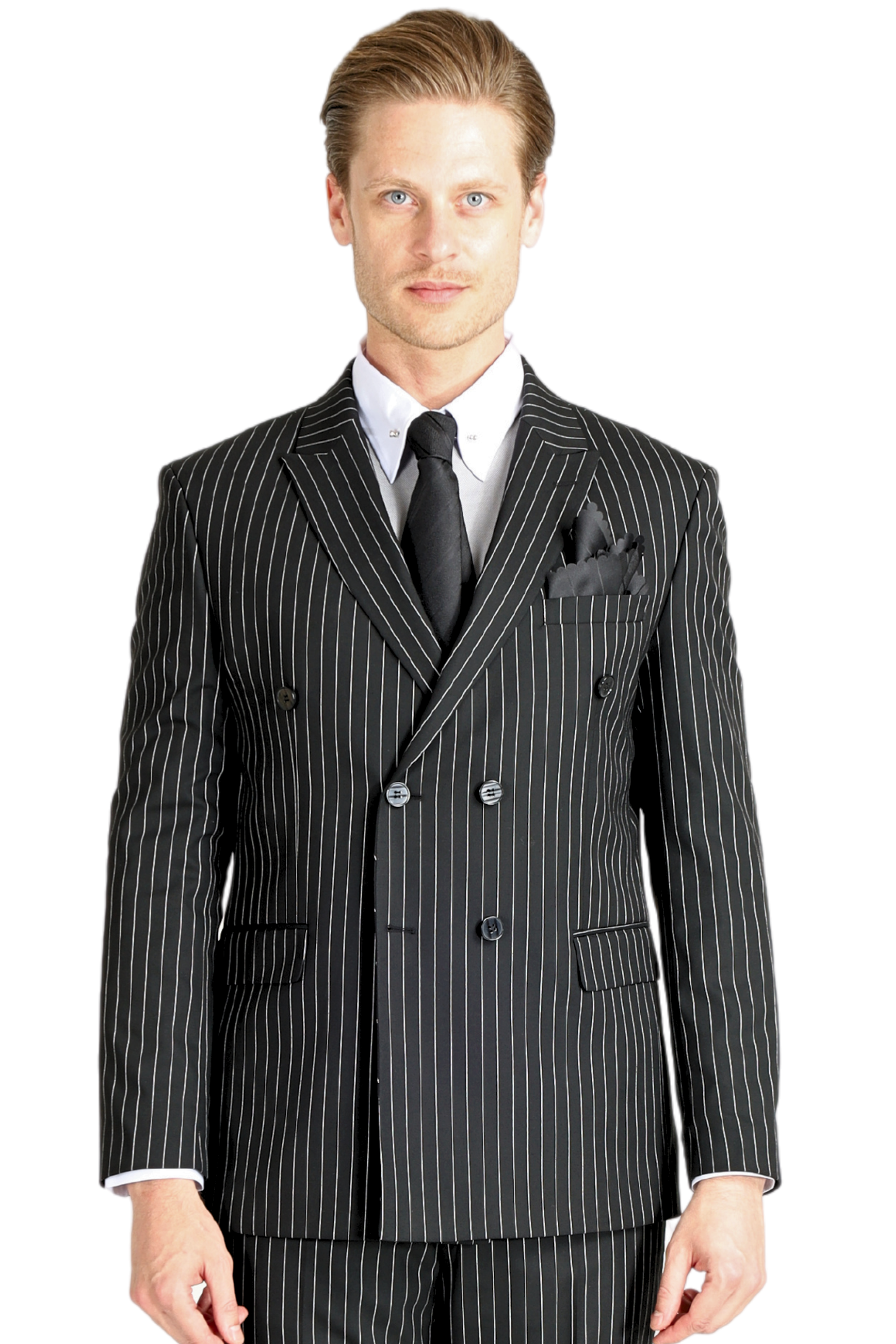 JOSEPH - Black Pinstripe Double Breasted Suit | Jack Martin JOSEPH - Black Pinstripe Double Breasted Suit | Jack Martin