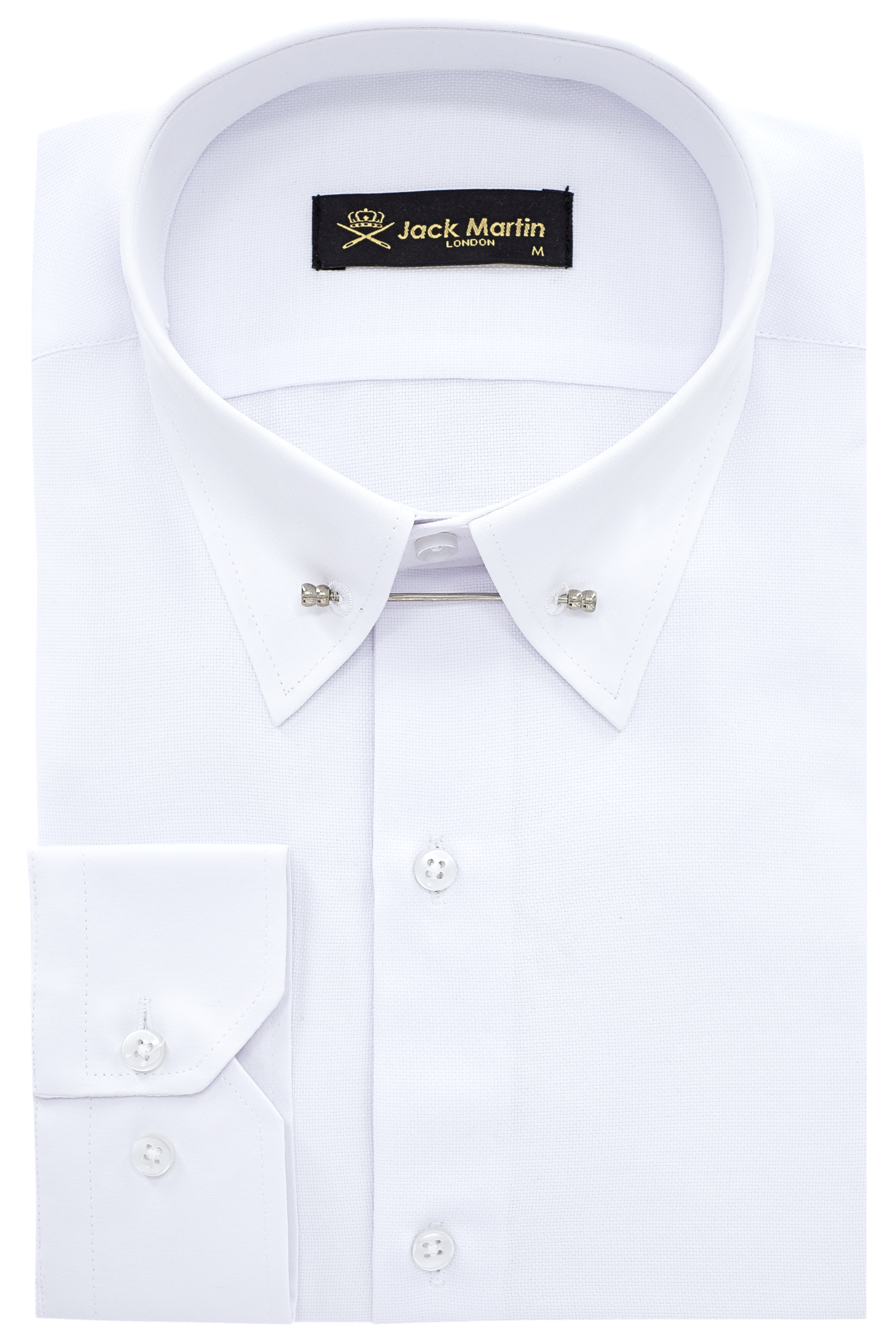 ADAM - White Oxford Pin Collar Shirt | Jack Martin Menswea ADAM - White Oxford Pin Collar Shirt | Jack Martin Menswea