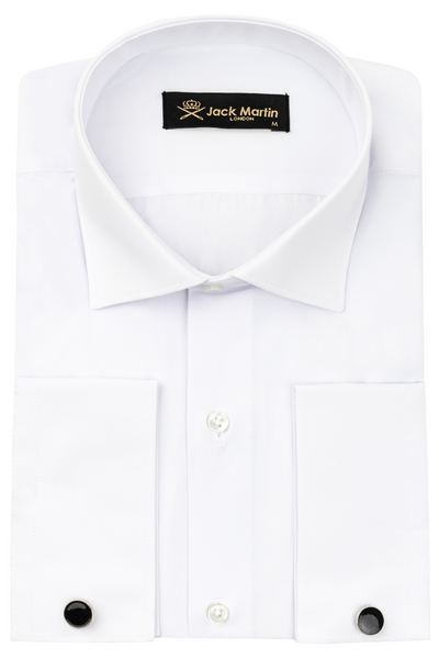 GEORGE - White Slim Fit Dress Shirt Cufflinks