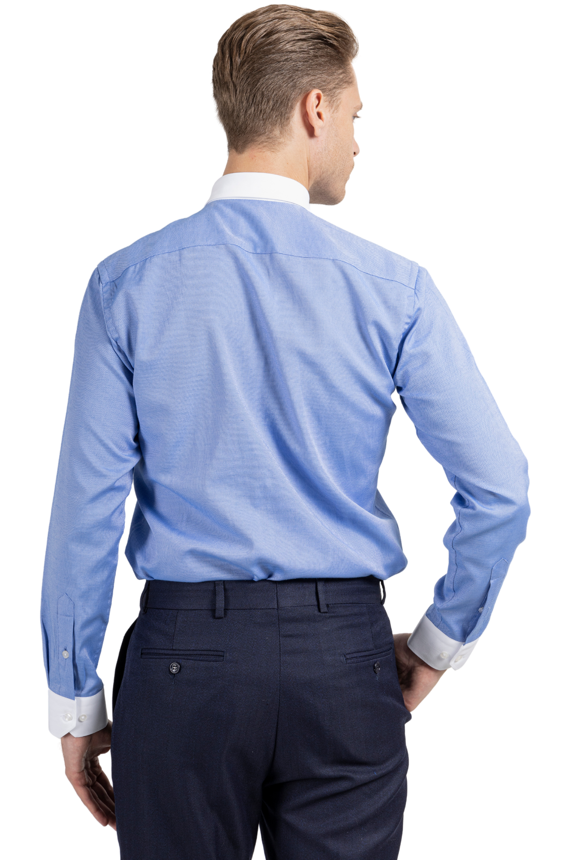 ADAM - Dark Blue Oxford Pin Collar Shirt | Jack Martin ADAM - Dark Blue Oxford Pin Collar Shirt | Jack Martin