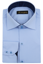 ELIAS - Blue Casual Shirt with Contrast Detail - Jack Martin
