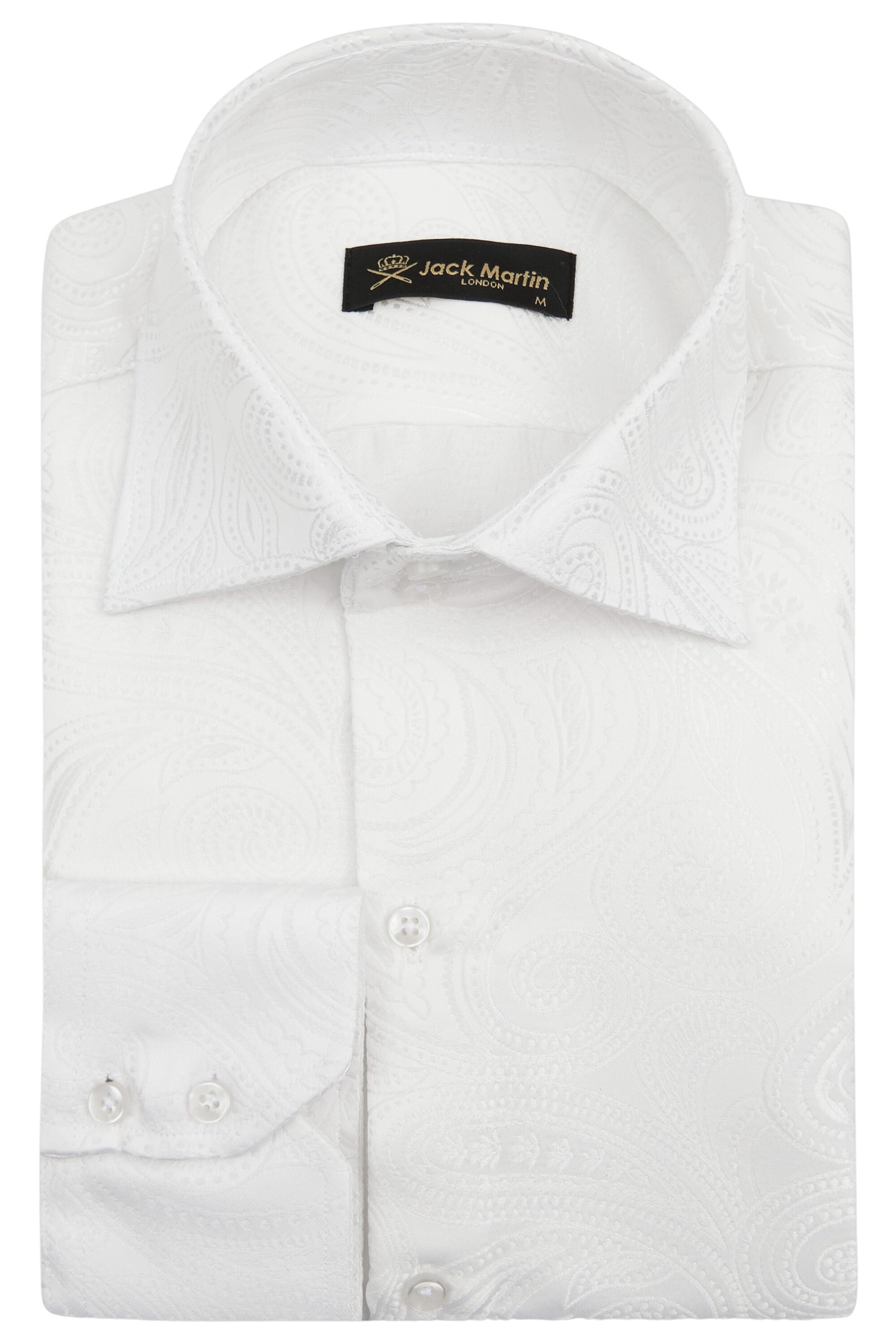 PAISLEY - White Smart Shirt with High Collar | Jack Martin PAISLEY - White Smart Shirt with High Collar | Jack Martin