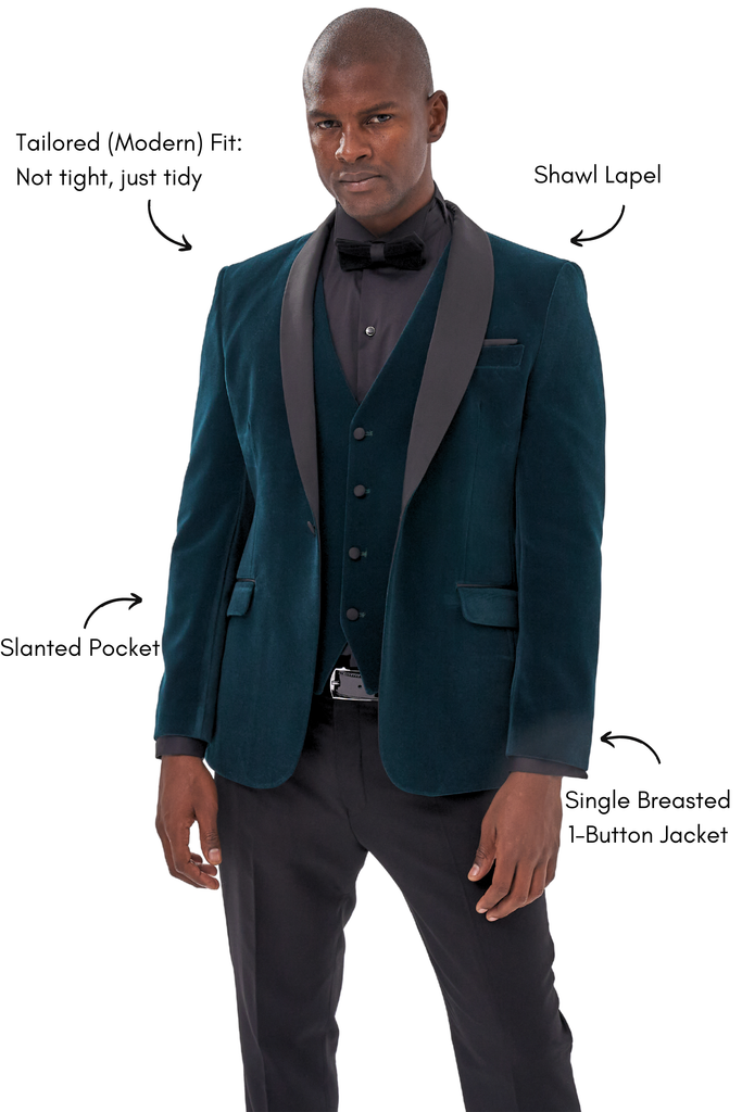 GABRIEL - Emerald Green Velvet 3 Piece Suit & Tuxedo - Jack Martin
