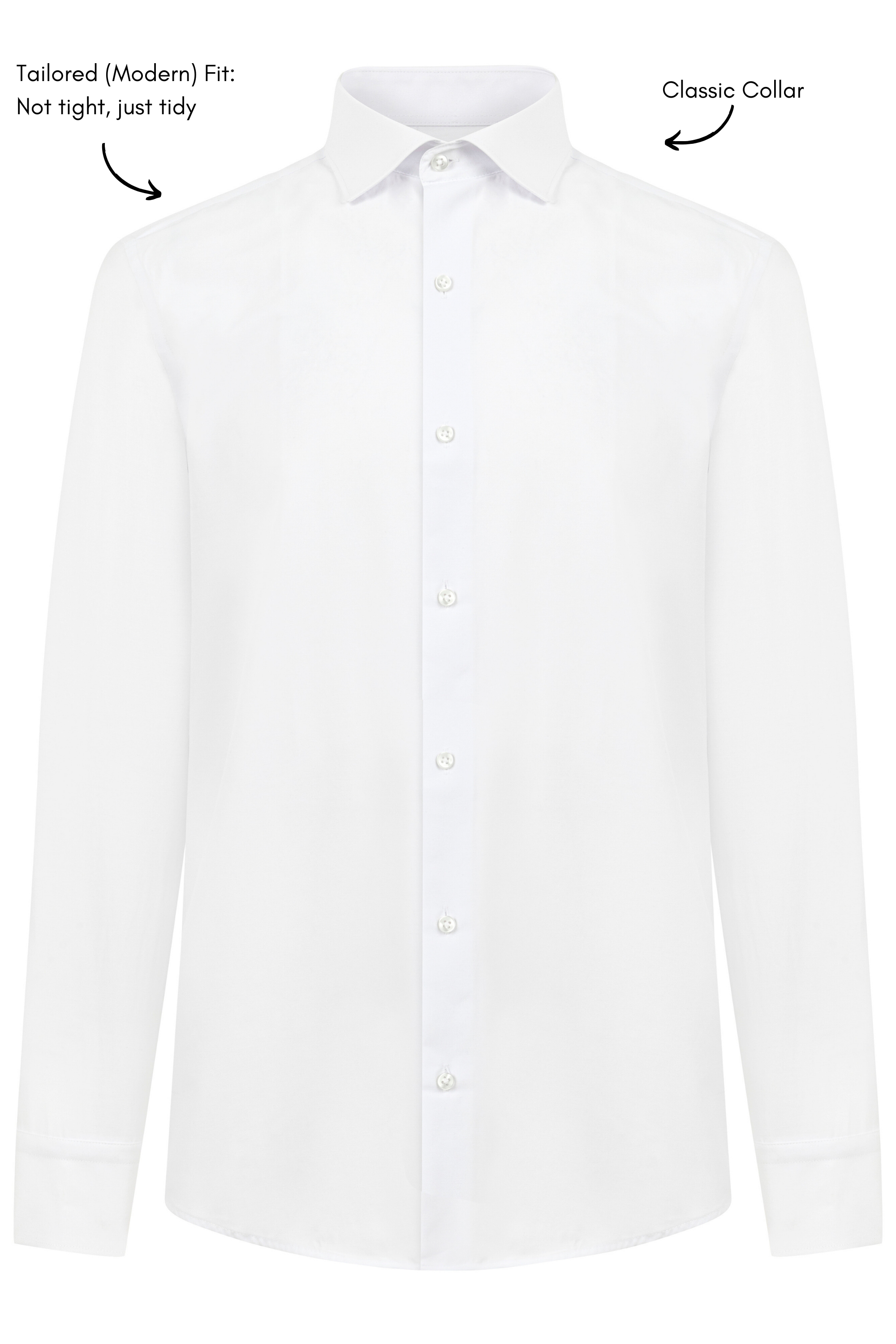 GEORGE - White Formal Slim Fit Shirt Cufflinks | Jack Martin GEORGE - White Formal Slim Fit Shirt Cufflinks | Jack Martin