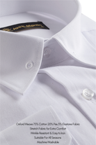 ADAM - White Oxford Pin Collar Shirt - Jack Martin
