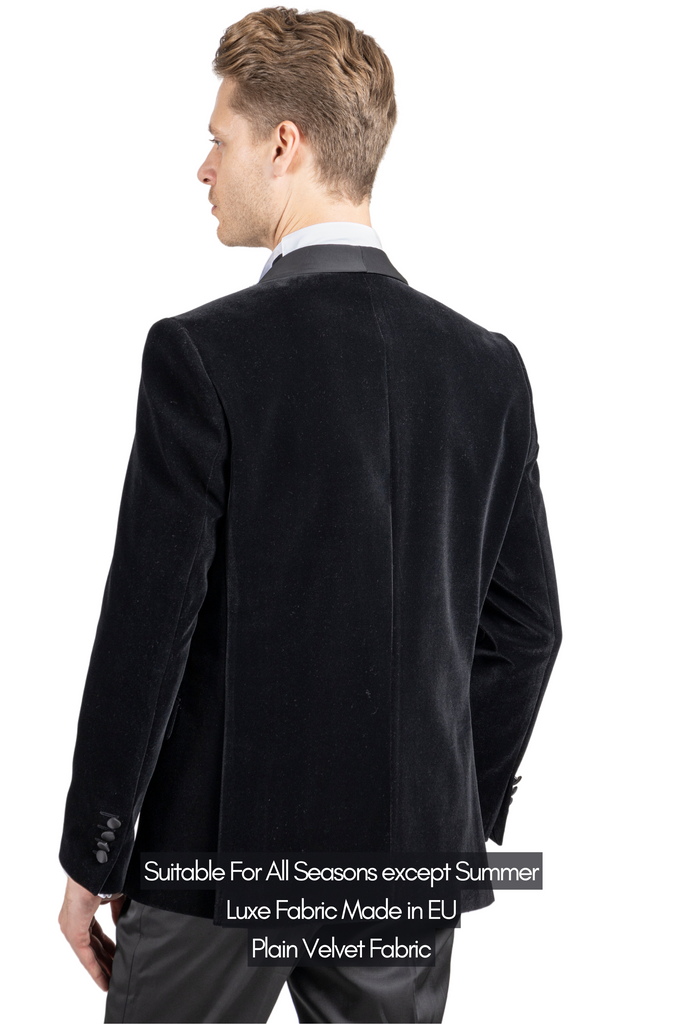 GABRIEL - Black Velvet 3 Piece Suit & Tuxedo - Jack Martin