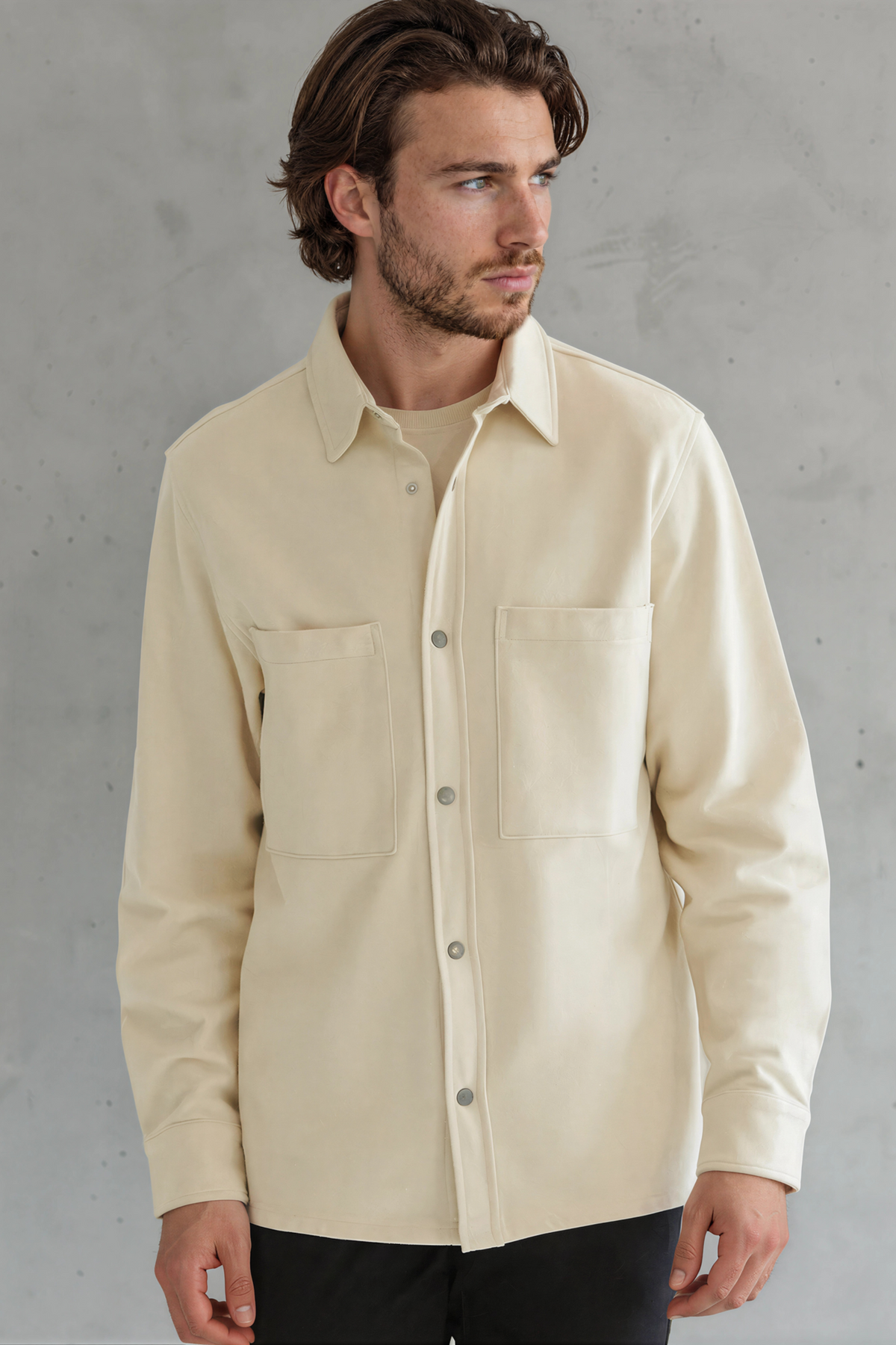 Ecru Piqué Overshirt - Jack Martin