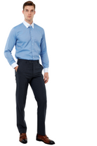 ADAM - Royal Blue Oxford Pin Collar Shirt - Jack Martin