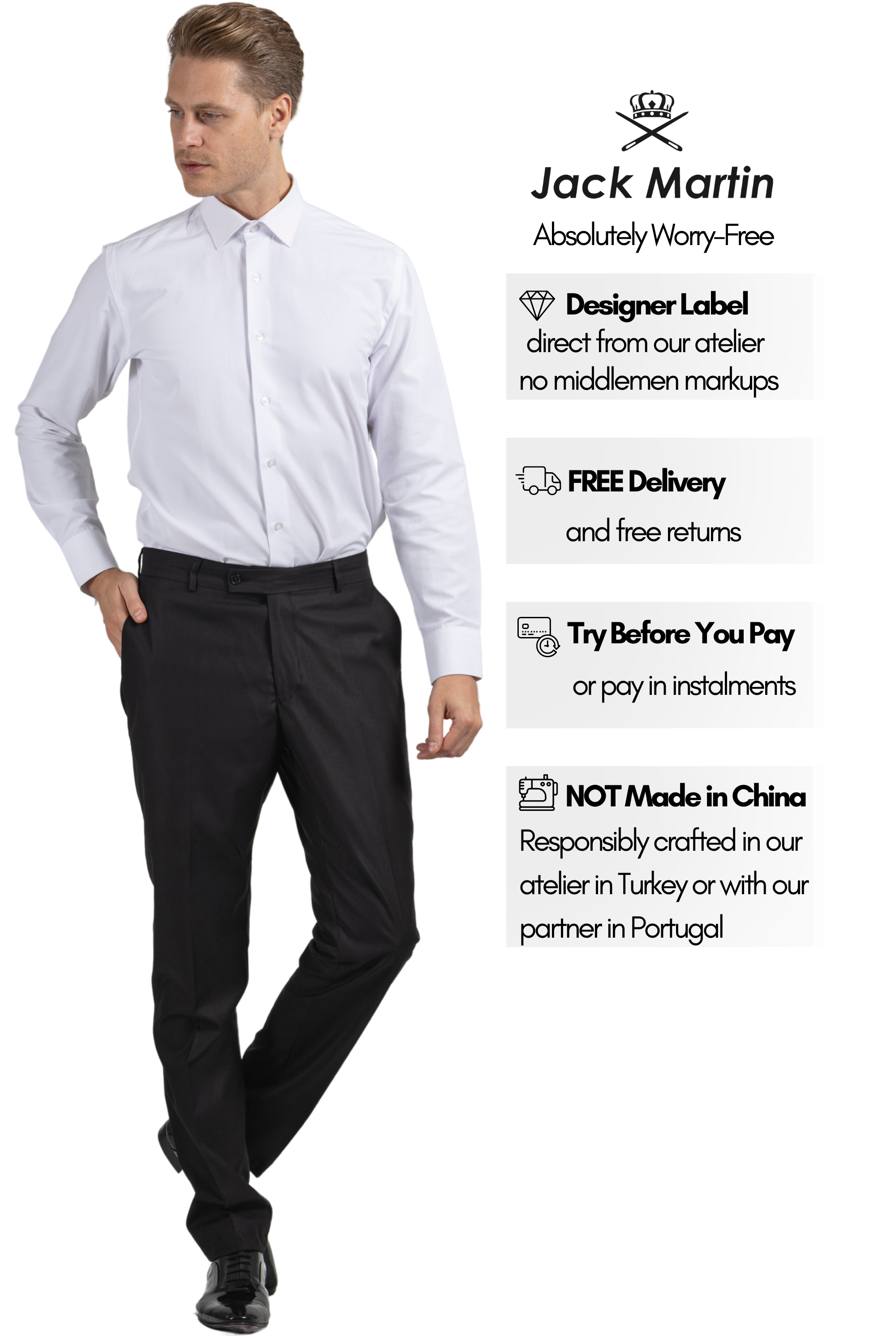 george slim fit dress shirt George Men's Slim Fit Dress Shirt, Stretch Fabric, Long Sleeve