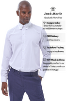 TOMMY - Blue & White Pinstripe Pin Collar Shirt - Jack Martin