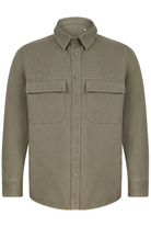 Khaki Twill Overshirt - Jack Martin