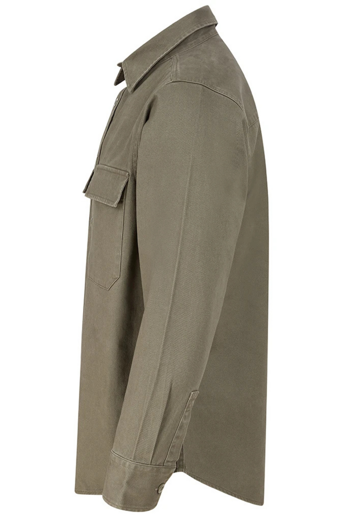 Khaki Twill Overshirt - Jack Martin