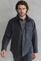 Navy Twill Overshirt - Jack Martin