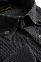 NOAH - Grey Waffle Button Down Casual Shirt - Jack Martin