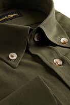 LIAM - Green Dobby Stripe Button Down Casual Shirt - Jack Martin