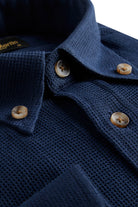 NOAH - Blue Waffle Button Down Casual Shirt - Jack Martin