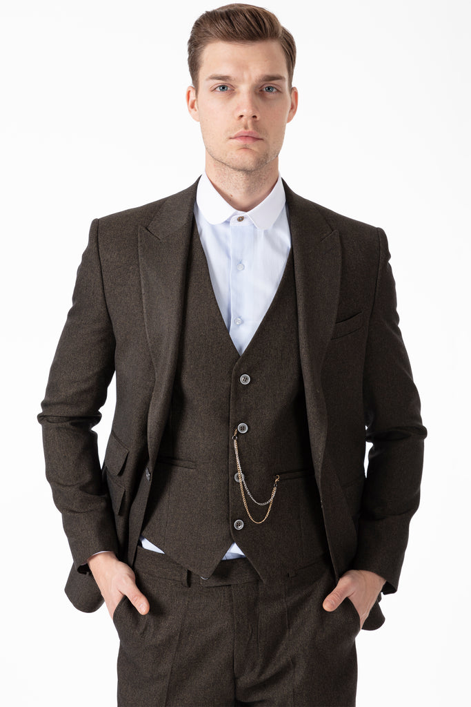 TOMMY - Peaky Blinders Style - Green Tweed Blazer - Jack Martin Menswear