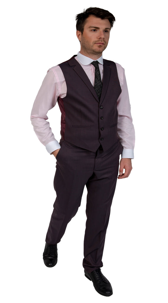 Bronze Brown Semi Plain Slim Fit Suit Trousers (PERCY) - Jack Martin Menswear