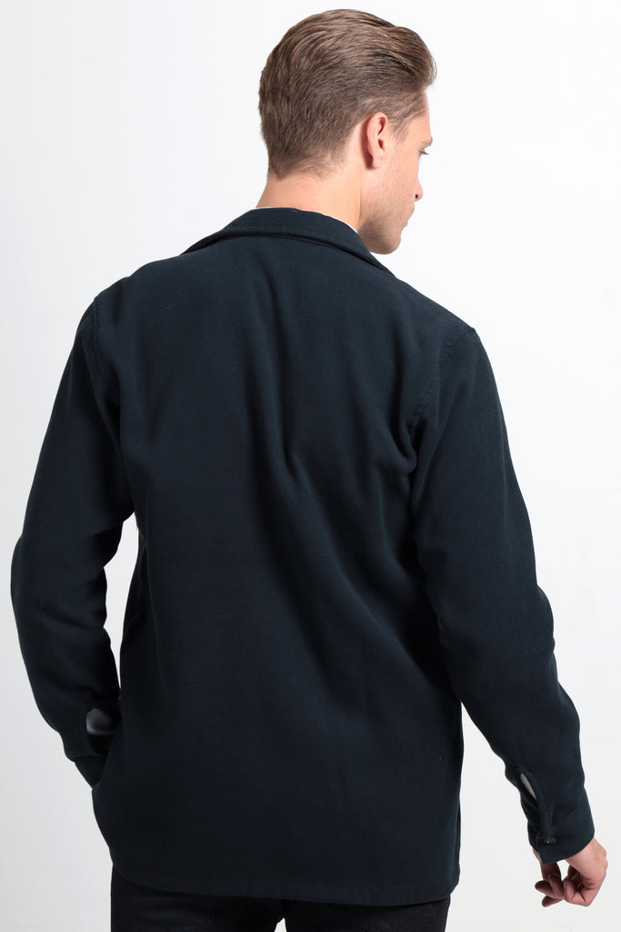 Benjamin - Navy Zip Up Overshirt - Jack Martin