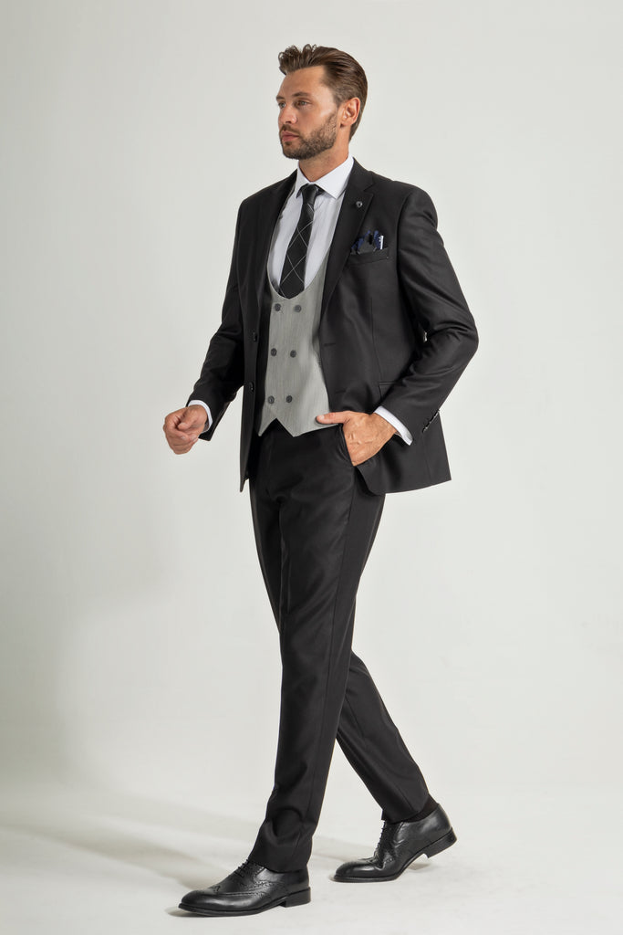 CHARLES - Black Handmade Leather Brogue Oxford Shoes - Jack Martin