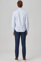 DAVID - Blue Check Oxford Button Down Casual Shirt - Jack Martin