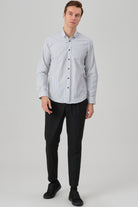 DAVID - Black Check Oxford Button Down Casual Shirt - Jack Martin
