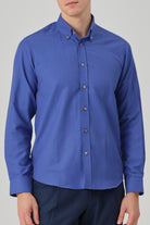 HUGO - Dark Blue Oxford Button Down Casual Shirt - Jack Martin