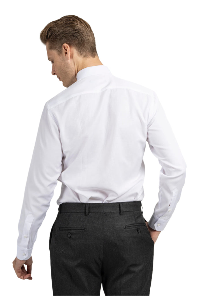 ADAM - White Oxford Pin Collar Shirt - Jack Martin