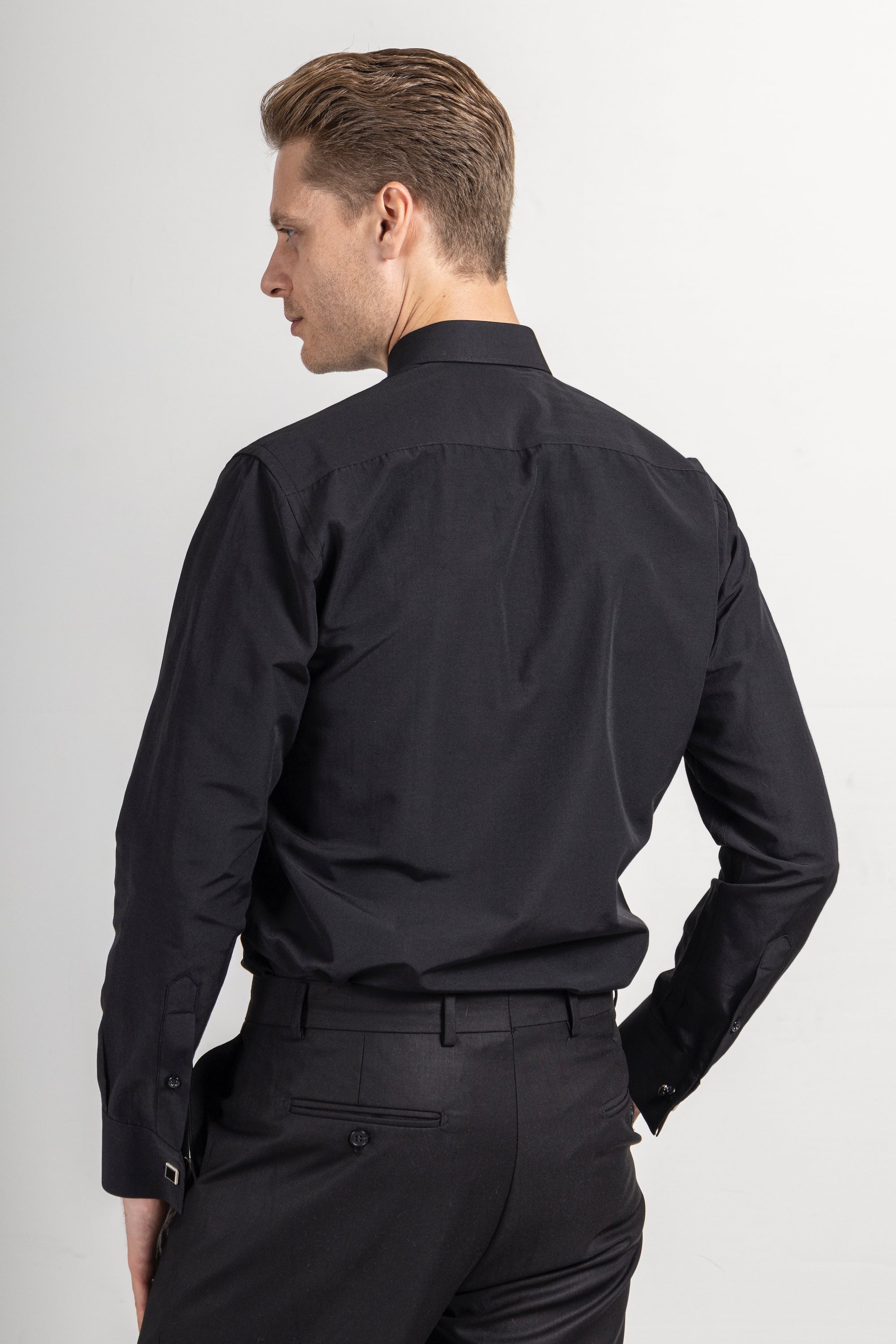 GEORGE - Black Formal Slim Fit Shirt Cufflinks | Jack Martin GEORGE - Black Formal Slim Fit Shirt Cufflinks | Jack Martin