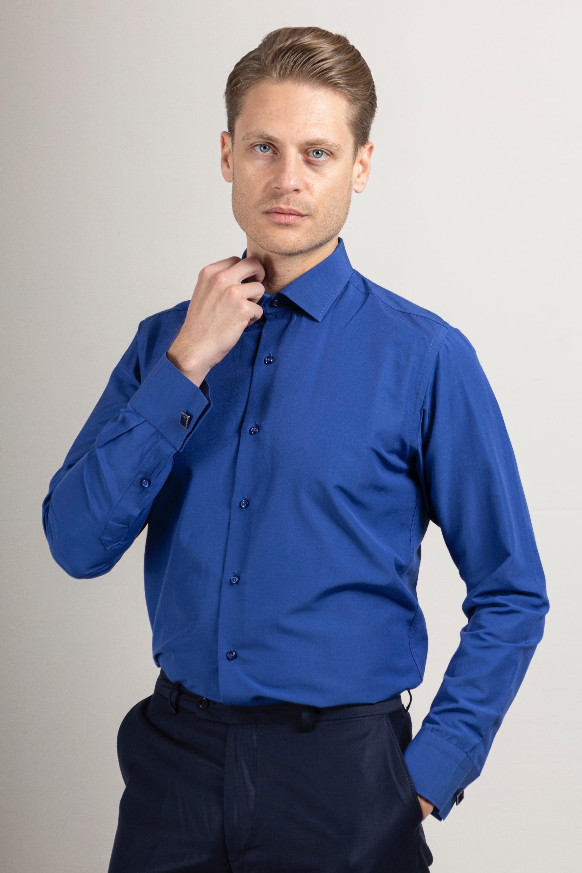 GEORGE - Royal Blue Formal Slim Fit Shirt | Jack Martin GEORGE - Royal Blue Formal Slim Fit Shirt | Jack Martin