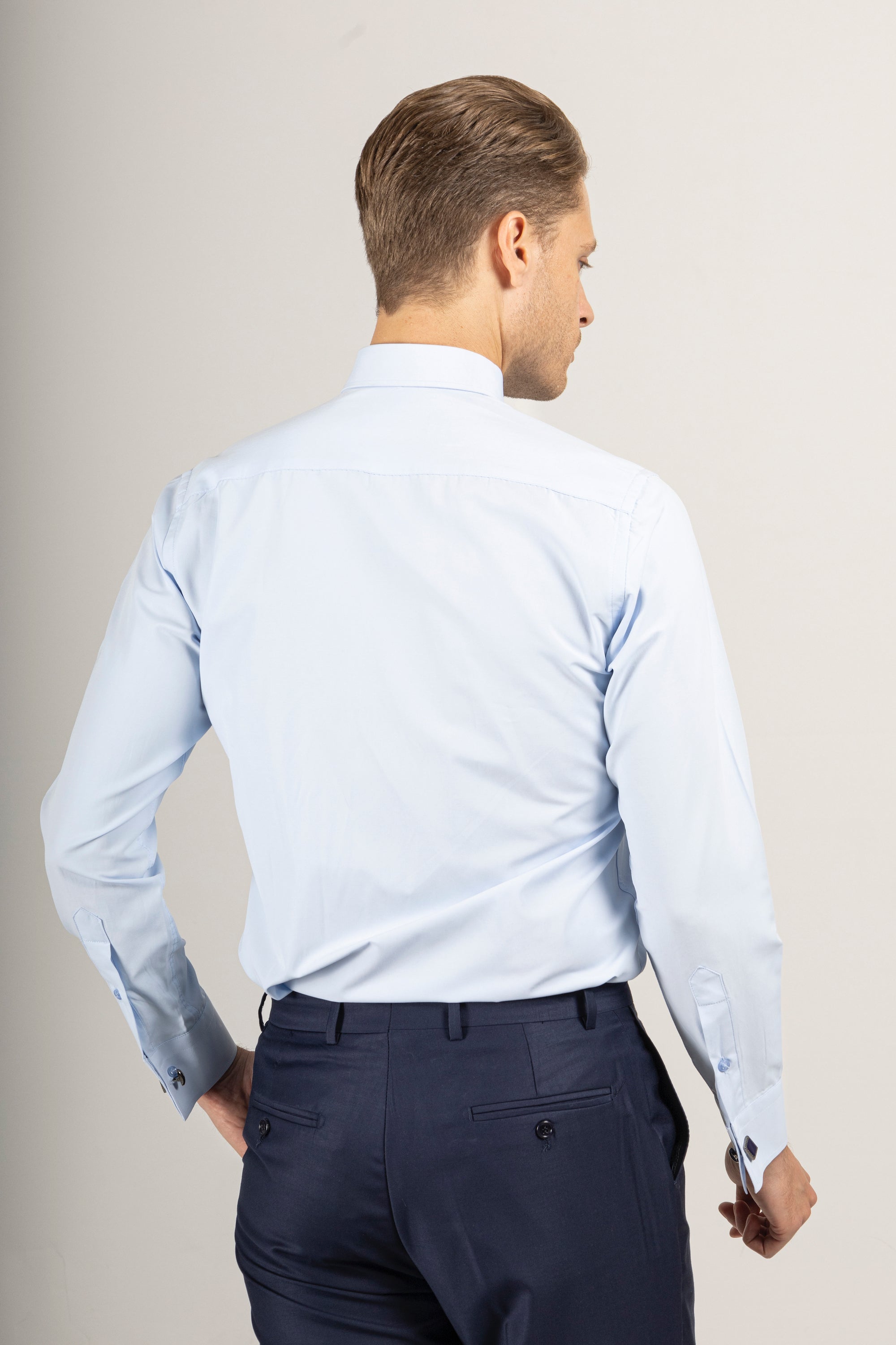GEORGE - Blue Formal Slim Fit Shirt with Cufflinks - Jack Martin