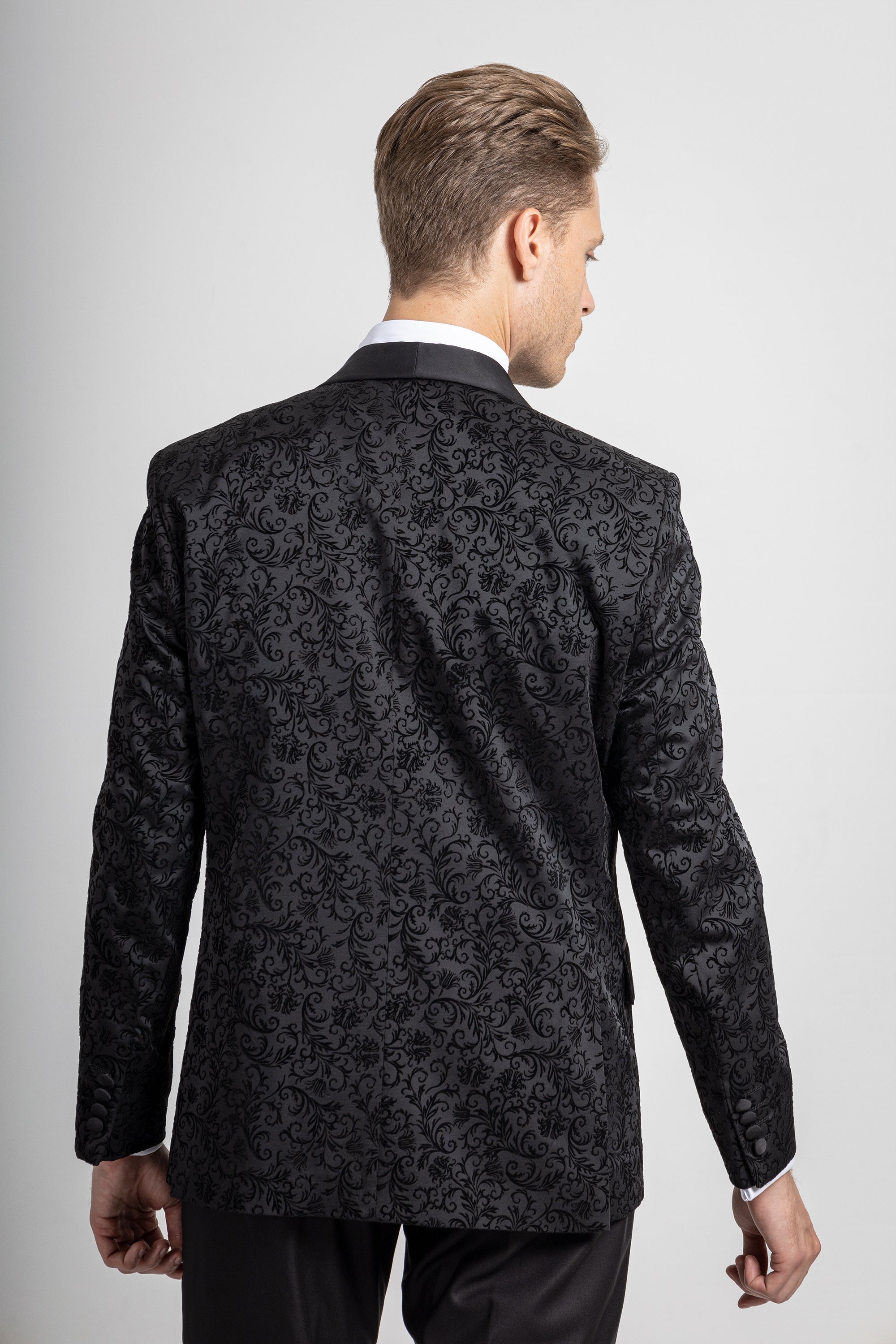 Velvet floral jacket cheap