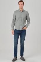 NOAH - Mint Waffle Button Down Casual Shirt - Jack Martin