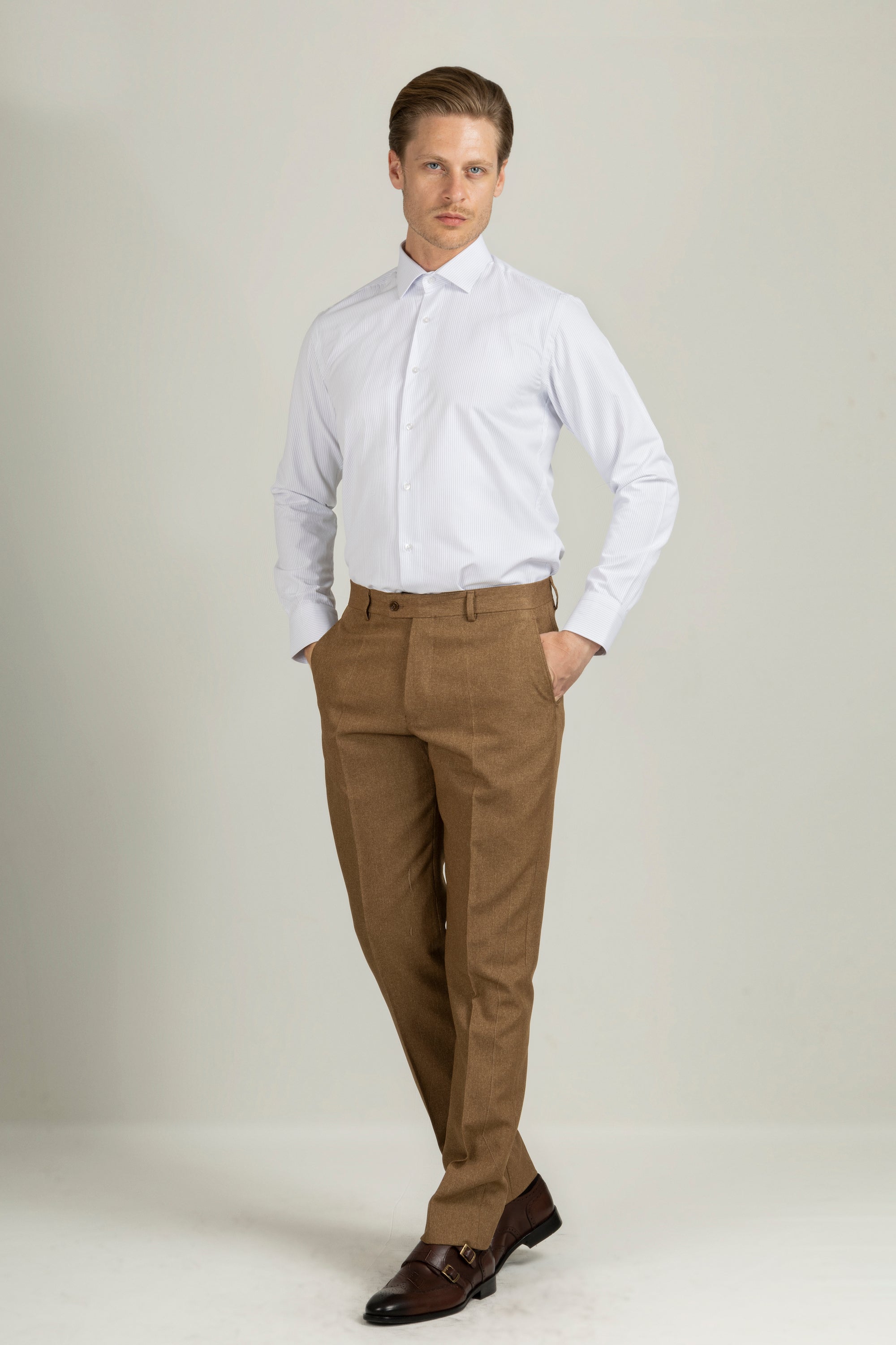 LOUIE - Blue Pencil Stripe Shirt with Cufflinks - Jack Martin