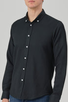 NOAH - Green Waffle Button Down Casual Shirt - Jack Martin