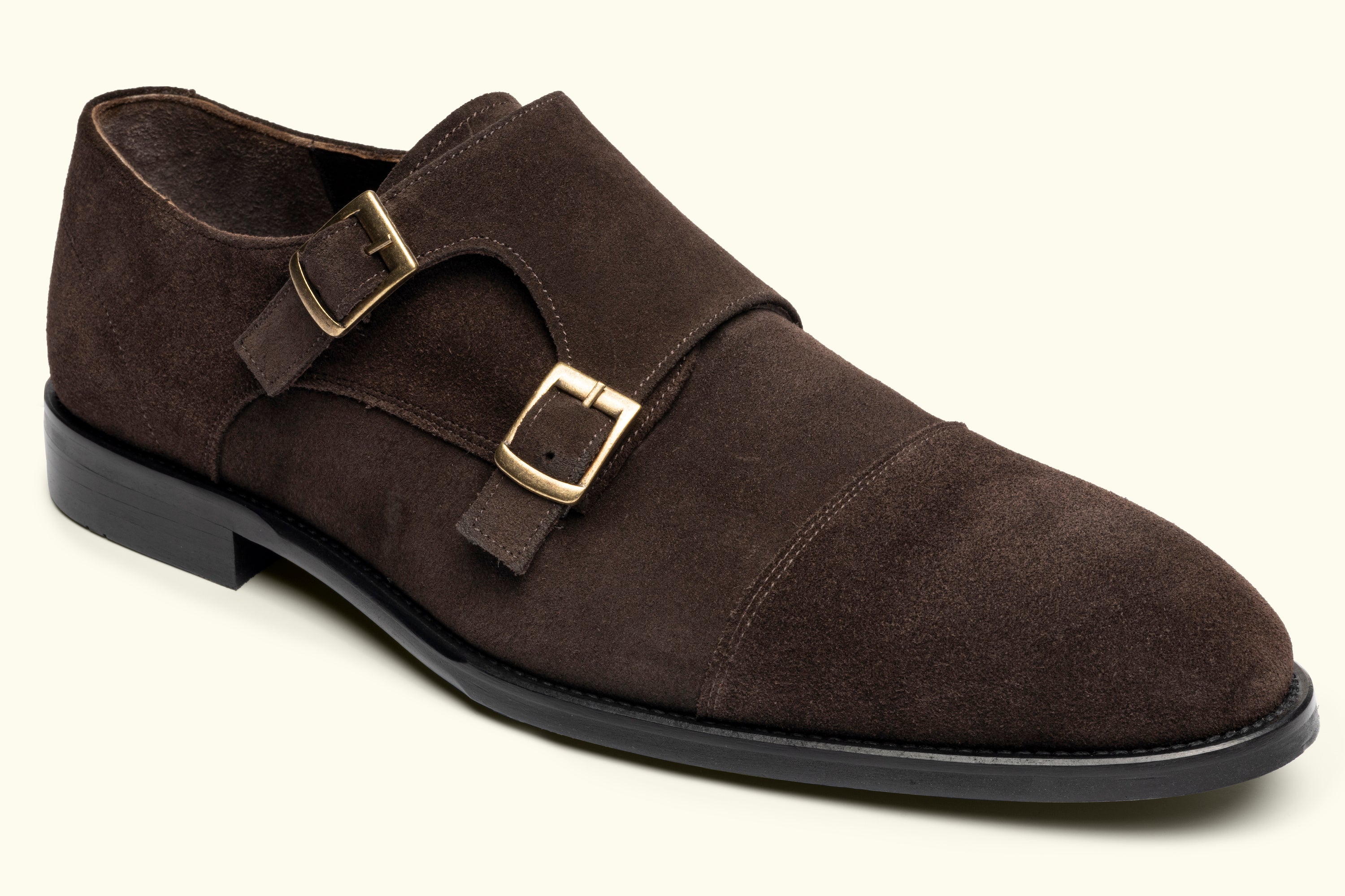 THOMAS - Brown Suede Double Monk Strap Shoes | Jack Martin THOMAS - Brown Suede Double Monk Strap Shoes | Jack Martin