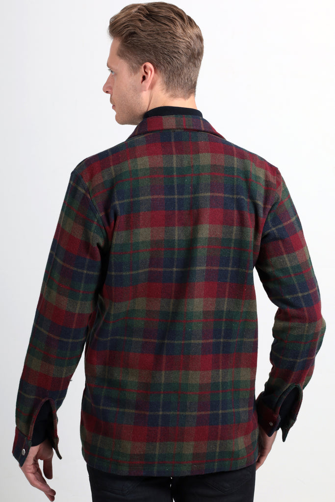 Theo - Green & Wine Check Overshirt - Jack Martin