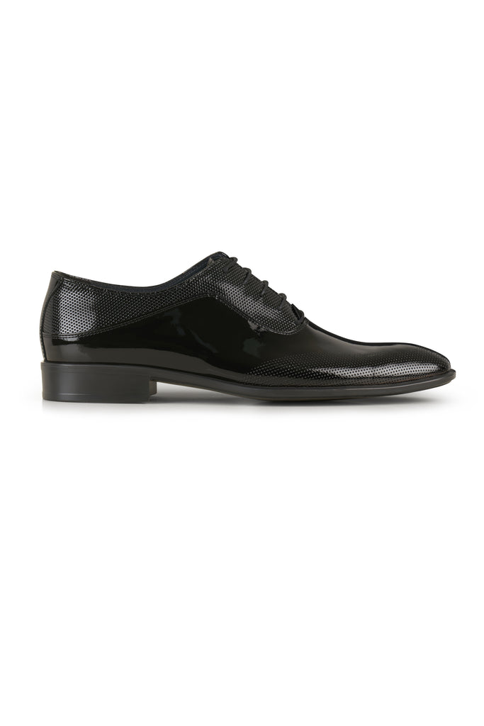 TORRES - Black Patent Dress Shoes, Belt & Socks Set - Jack Martin Menswear