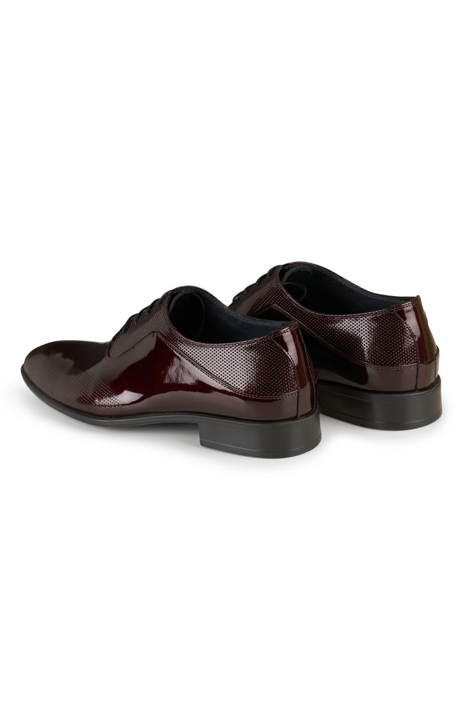 TORRES - Wine Patent Dress Shoes, Belt & Socks Set - Jack Martin