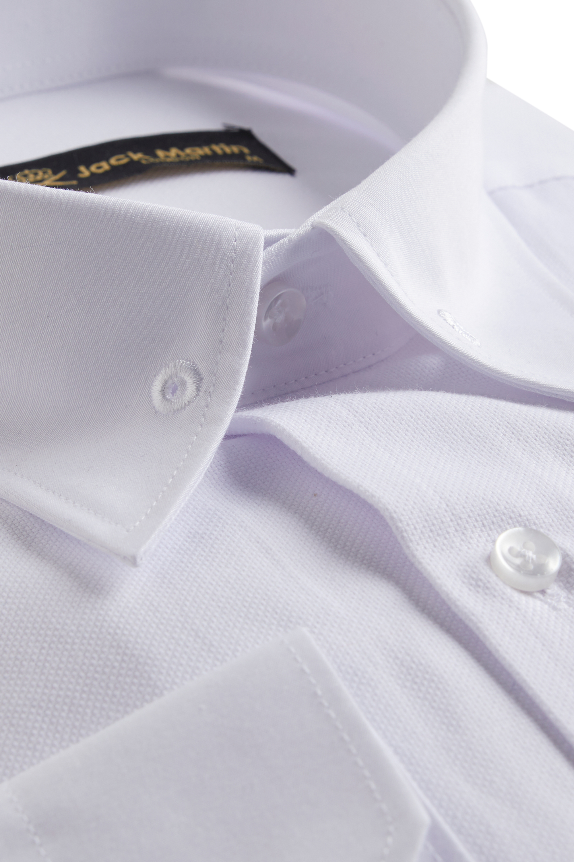 White pin collar dress top shirt