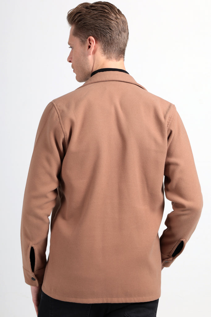 Benjamin - Tan Zip Up Overshirt - Jack Martin