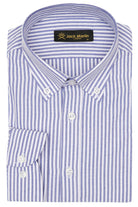 DAVID - Navy Striped Oxford Button Down Casual Shirt - Jack Martin